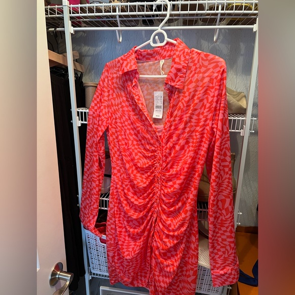 pacsun mesh dress pink - Picture 1 of 4